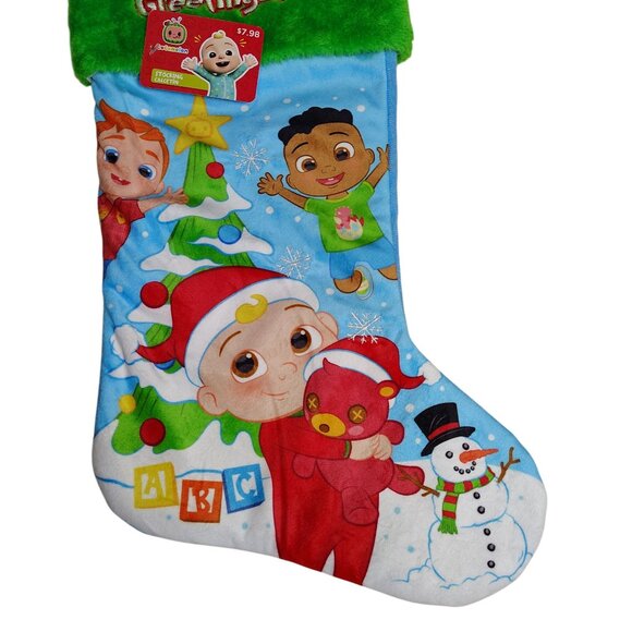 Ruz Cocomelon 18 inch Embroidered Plush Christmas Stocking - Picture 2 of 5